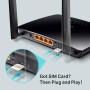 TP-Link Archer MR402 WiFi with SIM, AC1200Mbps Dual Band 4G LTE WiFi Router, 3 LAN Ports and 1 LAN/WAN, Plug & Play, 2