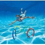 Juguetes para Nadar bajo el Agua, Juguete Acuático para Piscina​,Juguetes de Buceo,4PCS Anillos de Buceo 3PCS Pescados Salto