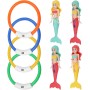 8 Piezas Juguetes Piscina para Niños, Anillo de Buceo Submarino, Hundiéndose Rápido, Juguetes de Buceo Sirena, Anillos de Buceo