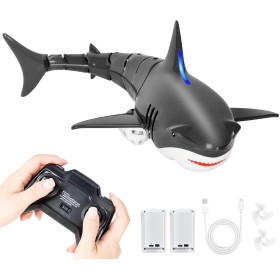 Juguete de tiburón teledirigido,Tiburón Teledirigido,Barco de RC de 2.4GHz,simulación de tiburón de Control Remoto,Juguete de