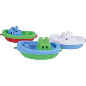 Lena 65470 Plástica Agua Divertida Barcos 3-Piezas Set por 1+ Año Niños, Multicolor