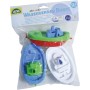 Lena 65470 Plástica Agua Divertida Barcos 3-Piezas Set por 1+ Año Niños, Multicolor