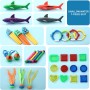 32 Piezas Juguetes de Buceo en Piscina, Paquets de Juguete de Buceo para Niños Que Incluye Palos de Buceo, Puerta de Buceo,
