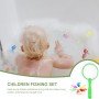 2 Juegos para Niños de Juguete de Baño de Pesca Peces de Colores Artificiales de Acuario Peces Flotantes Falsos con Red de