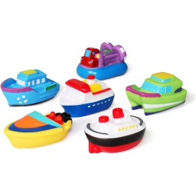 Juguetes de baño(6PCS), Juguetes del Barco de la bañera Juguetes para el baño Suave, Juguetes para el Agua de Aprendizaje de la