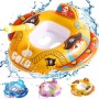 Natación Barca Hinchable Nadar Entrenador Trae Pistola Agua, Asiento de natación Inflable, Flotador de Natación para Bebé,