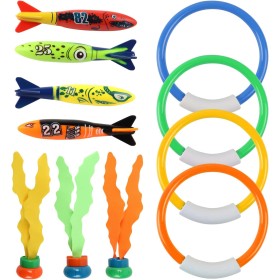 Juguete de Buceo para Niños, 11 Piezas Juegos Piscina Niños, Juguetes para Niños de 4 a 12 años, Juego de Buceo Submarino