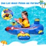 Flotador Bebe, Anillo de Natación Inflable para Bebé, Flotador para Bebe con 2 Pistola de Agua, Avión Hinchable Flotador