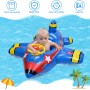 Flotador Bebe, Anillo de Natación Inflable para Bebé, Flotador para Bebe con 2 Pistola de Agua, Avión Hinchable Flotador
