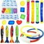 JOYIN Juguetes de Buceo 18 Piezas Juegos de Agua Verano Piscina Juguetes para Nadar bajo el Agua Conjunto Juguetes de