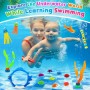 39pcs, Juguetes de Buceo, Juegos para Nadar bajo el Agua. Conjunto de Entrenamiento para Piscina, Natación Subacuática, Verano,