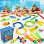 39pcs, Juguetes de Buceo, Juegos para Nadar bajo el Agua. Conjunto de Entrenamiento para Piscina, Natación Subacuática, Verano,