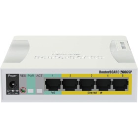 Mikrotik RB260GSP Gestionado Gigabit Ethernet (10/100/1000) Energía sobre Ethernet (PoE) Blanco Conmutador de red (Managed