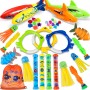 39pcs, Juguetes de Buceo, Juegos para Nadar bajo el Agua. Conjunto de Entrenamiento para Piscina, Natación Subacuática, Verano,