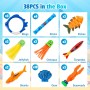 39pcs, Juguetes de Buceo, Juegos para Nadar bajo el Agua. Conjunto de Entrenamiento para Piscina, Natación Subacuática, Verano,
