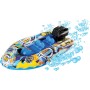 Océano de Deluxebase. Juguetes de baño de Cuerda. Divertido Barco de Patrulla de Rescate con un Motor de Cuerda fácil de Usar y