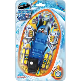 Océano de Deluxebase. Juguetes de baño de Cuerda. Divertido Barco de Patrulla de Rescate con un Motor de Cuerda fácil de Usar y