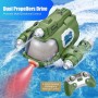 RC Barco Juguetes para Niños Niñas, 2.4GHZ Recargable Control Remoto Lancha Motora con Agua Rociada/Luz Doble Hélice Control