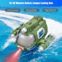 RC Barco Juguetes para Niños Niñas, 2.4GHZ Recargable Control Remoto Lancha Motora con Agua Rociada/Luz Doble Hélice Control