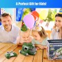 RC Barco Juguetes para Niños Niñas, 2.4GHZ Recargable Control Remoto Lancha Motora con Agua Rociada/Luz Doble Hélice Control