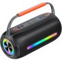 Altavoz Bluetooth Portátil 40W con Asa, Altavoz Potente con Subwoofer Doble, Bluetooth Speaker Impermeable IPX7, con Luz RGB,