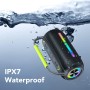 Altavoz Bluetooth Portátil 40W con Asa, Altavoz Potente con Subwoofer Doble, Bluetooth Speaker Impermeable IPX7, con Luz RGB,