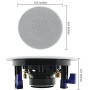 Herdio 4 "Techo Altavoz montado en la Pared Altavoz Compatible con Bluetooth baño Impermeable Dormitorio de Cocina