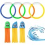 Juguetes para Nadar Bajo Agua, Juguetes de Buceo, Juguete Acuático para Piscina​, 4PCS Anillos de Buceo y 3PCS Pulpos de Buceo