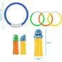 Juguetes para Nadar Bajo Agua, Juguetes de Buceo, Juguete Acuático para Piscina​, 4PCS Anillos de Buceo y 3PCS Pulpos de Buceo