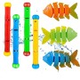 Juguetes de Buceo, Juguetes para Nadar bajo el Agua, Juguete Acuático para Piscina​, 4PCS Sticks de Buceo y 3PCS Pescados Salto