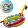 Flotador Bebe, Flotador para Bebe con Pistola de Agua Barco Pirata Flotador Piscina Inflable Anillo de Natación para Bebés Niños