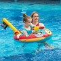 Flotador Bebe, Flotador para Bebe con Pistola de Agua Barco Pirata Flotador Piscina Inflable Anillo de Natación para Bebés Niños