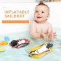 3 Piezas Barco de Juguete, Barco de Juguete para Bañera, Barco de Juguete para Agua, Yate de Juguete, Bote Inflable Niño,
