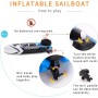 3 Piezas Barco de Juguete, Barco de Juguete para Bañera, Barco de Juguete para Agua, Yate de Juguete, Bote Inflable Niño,
