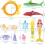 Juguete de Buceo, 19 Piezas Juguetes de Buceo en Piscina, Juguetes de Buceo Subacuáticos, Juguetes de Piscina Buceo en Piscina