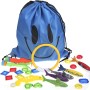 34pcs Juguetes de Buceo Conjunto para Niños Incluir Torpedos Bandidos*4,Anillos de Buceo*4,Algas Marinas*3,Gemas de Buceo