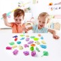 39pcs Juguetes de Magnético del Flotante, Educativa Juego Acción Juguetes del Baño Reflejo para Niños Agua Piscina Baño Playa