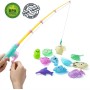 39pcs Juguetes de Magnético del Flotante, Educativa Juego Acción Juguetes del Baño Reflejo para Niños Agua Piscina Baño Playa