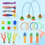 22 pcs Juguetes de Buceo para Niños, Juguetes para Nadar bajo el Agua Conjunto, Juguetes en Piscina, para Niños y Niñas de 4 a