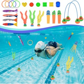 22 pcs Juguetes de Buceo para Niños, Juguetes para Nadar bajo el Agua Conjunto, Juguetes en Piscina, para Niños y Niñas de 4 a