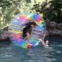 120CM Rueda de Agua Inflable para Piscina,Lagos y Playas,Rodillo de Agua Gigante para Niños y Niñas (3-20 Años),Juguete de