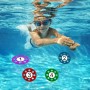 Juguetes para Nadar bajo el Agua, Juguete Acuático para Piscina​, Juguetes de Buceo, 4PCS Anillo de Pez de Buceo y 4PCS Piscina
