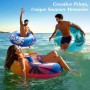 HeySplash Tubo de Piscina para Adultos, Grande Flotador Anillo de Natación Hinchable, Flotador para Nadar en Playa Lago Río