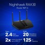 NETGEAR Nighthawk WiFi 6 Router (RAX30) | Velocidad AX2400 de 5 transmisiones | Cobertura de hasta 125 Metros Cuadrados, Negro