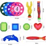 28pcs Juguete de Piscina, con Palo de Buceo, Torpedos Bandidos, Dive Gems, Juegos para Niños