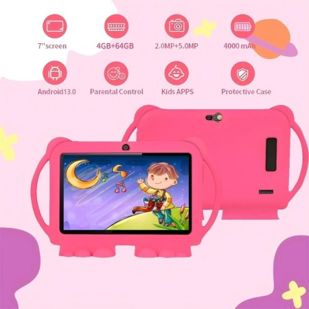 Mini tableta portátil para niños, dispositivo con WIFI 5G, 7 pulgadas,