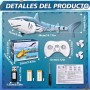 Tiburon Teledirigido, 2.4GHz Tiburon Teledirigido Acuatico, RC Barco Tiburón con Luces y Chorros de Agua, Juguete de Piscina