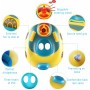 Flotador con Asiento, Anillo de Natación Inflable, Barco Juguetes de Piscina y Baño para Bebé 1 a 5 Años