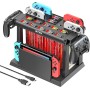 Kytok Soporte Almacenamiento para Nintendo Switch/OLED con Cargador para Joycon, Torre para Accesorios, Soporte Organizador para