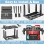 Kytok Soporte Almacenamiento para Nintendo Switch/OLED con Cargador para Joycon, Torre para Accesorios, Soporte Organizador para